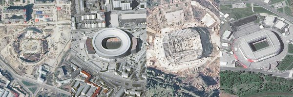 РКС обнародовали спутниковые снимки стадионов ЧМ-2018