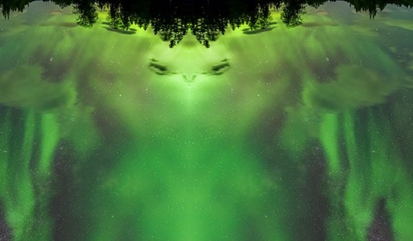 Житель Швеции во время фотографирования северного сияния запечатлел лицо инопланетянина