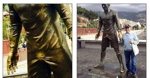 «Блестящий пах»: Туристы отполировали статую Криштиану Роналду – СМИ