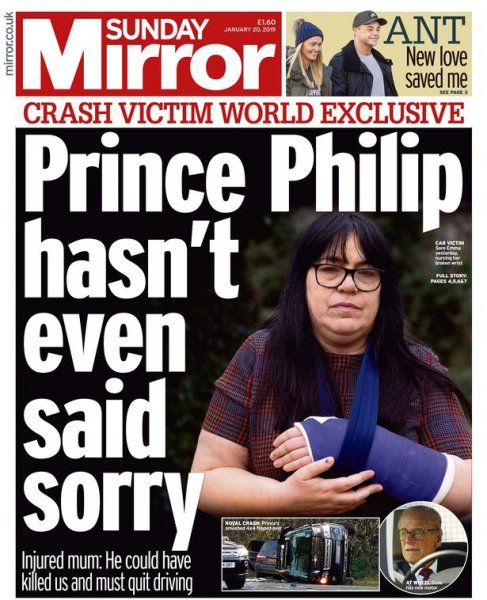 Британцы требуют не пускать королевских особ за руль после ДТП принца Филиппа